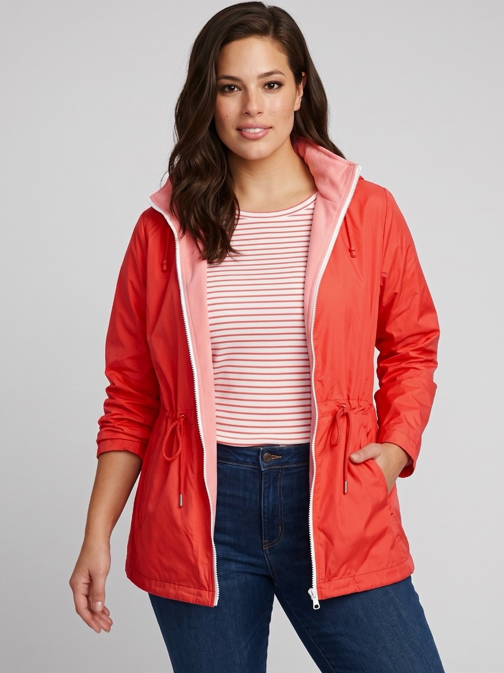 🌻NEW w/tags Talbots Tech Water Resistant Jacket Women's Fleece Lined Hooded 3X